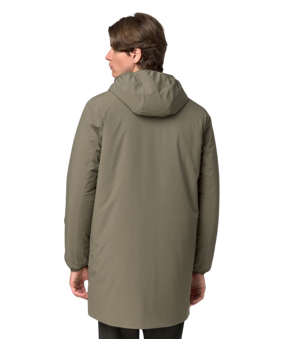 K-Way Piumino Jacob St Warm Double K6128WW Verde Militare Blu Scuro