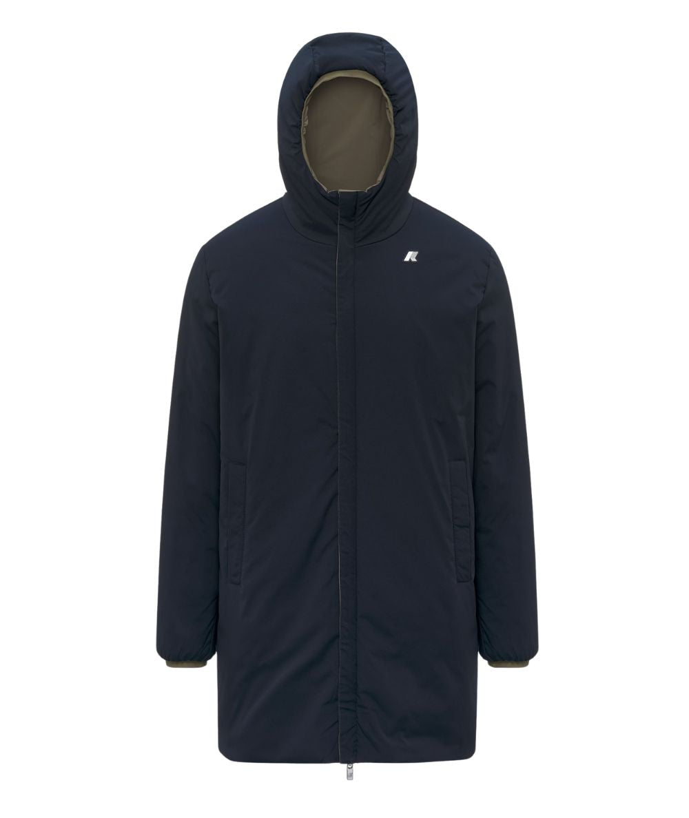 K-Way Piumino Jacob St Warm Double K6128WW Verde Militare Blu Scuro