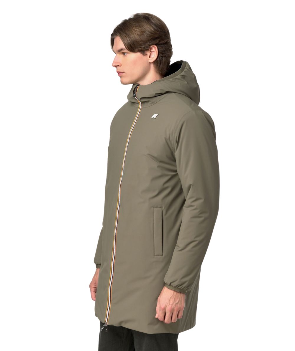 K-Way Piumino Jacob St Warm Double K6128WW Verde Militare Blu Scuro