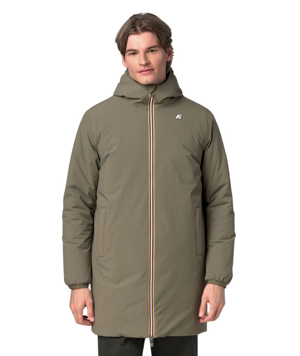 K-Way Piumino Jacob St Warm Double K6128WW Verde Militare Blu Scuro