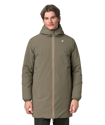 K-Way Piumino Jacob St Warm Double K6128WW Verde Militare Blu Scuro