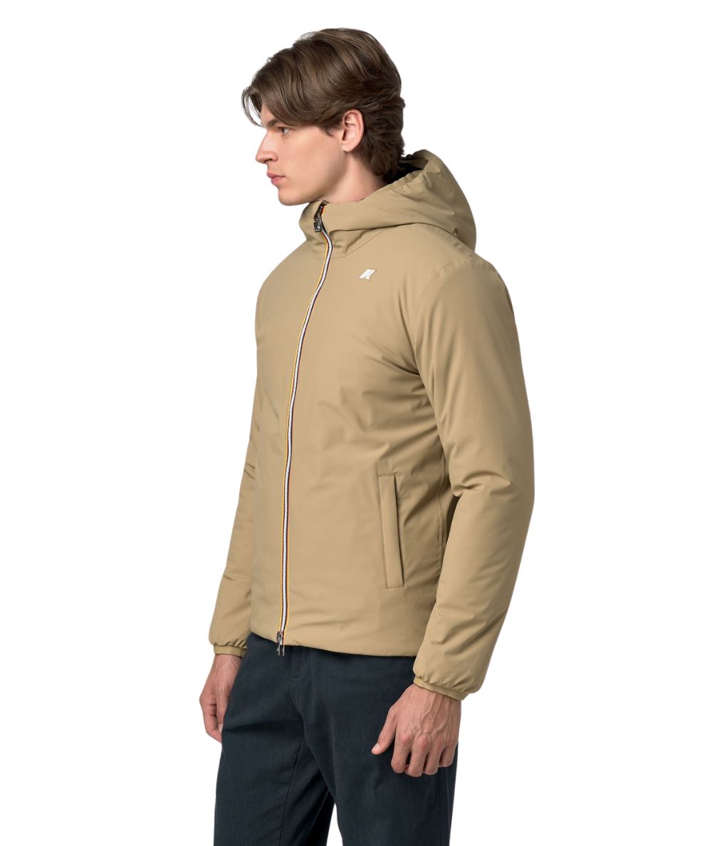 K-Way Piumino Jacob St Warm Reversibile K6128VW Beige Blu Scuro