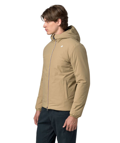 K-Way Piumino Jacob St Warm Reversibile K6128VW Beige Blu Scuro