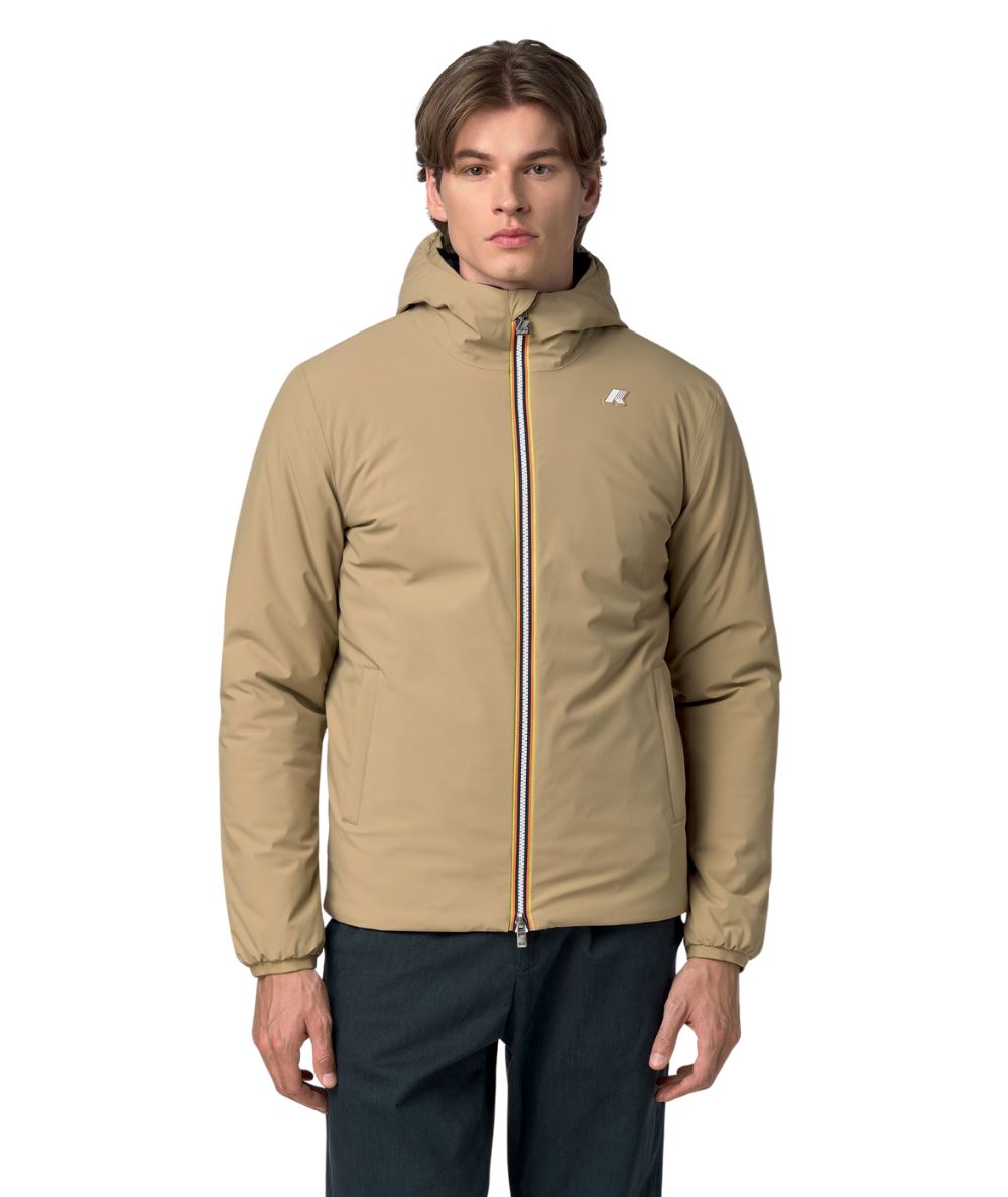 K-Way Piumino Jacob St Warm Reversibile K6128VW Beige Blu Scuro