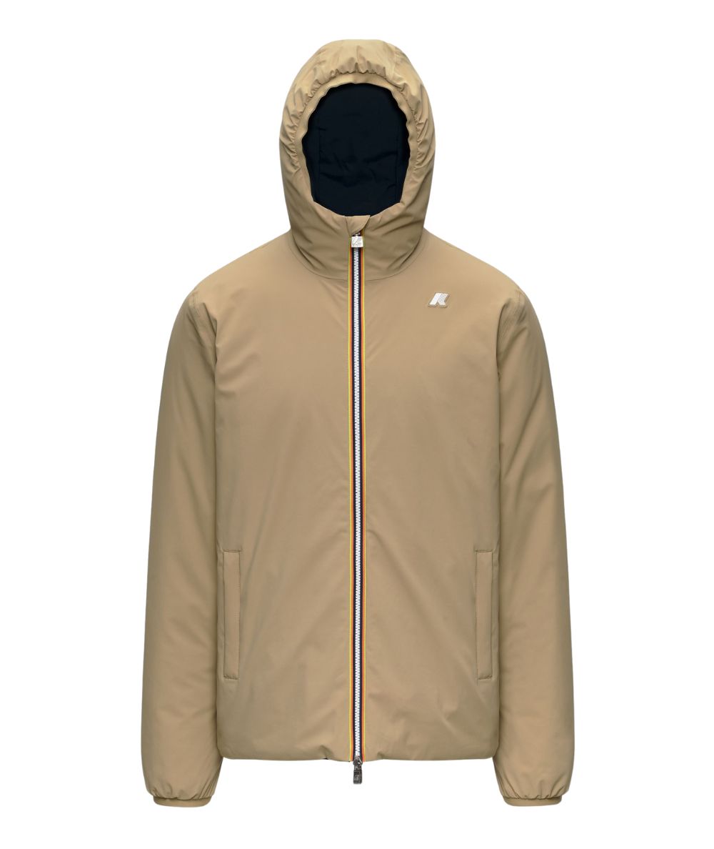 K-Way Piumino Jacob St Warm Reversibile K6128VW Beige Blu Scuro