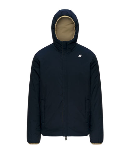 K-Way Piumino Jacob St Warm Reversibile K6128VW Beige Blu Scuro