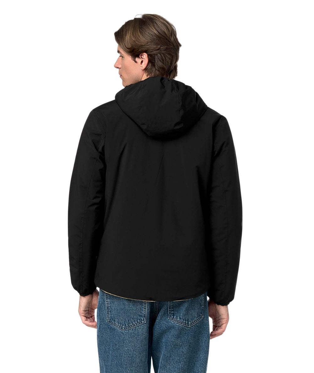 K-Way Piumino Jacob St Warm Reversibile K6128VW DBN Nero Beige