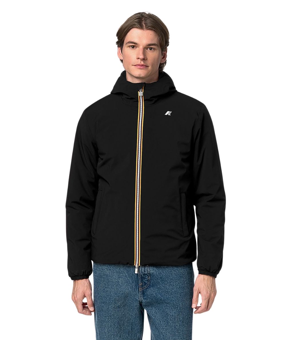 K-Way Piumino Jacob St Warm Reversibile K6128VW DBN Nero Beige