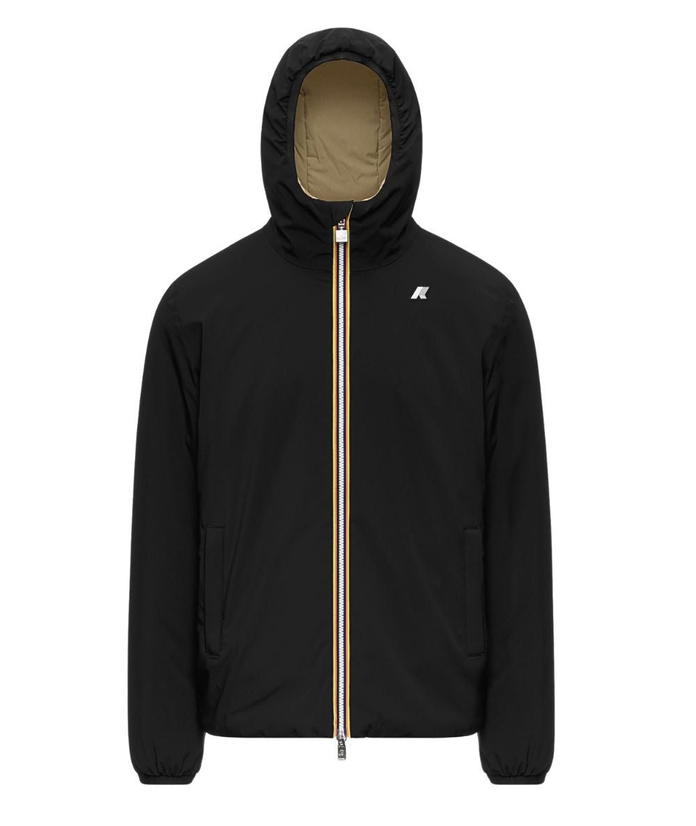 K-Way Piumino Jacob St Warm Reversibile K6128VW DBN Nero Beige