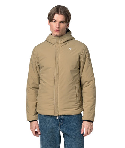 K-Way Piumino Jacob St Warm Reversibile K6128VW DBN Nero Beige