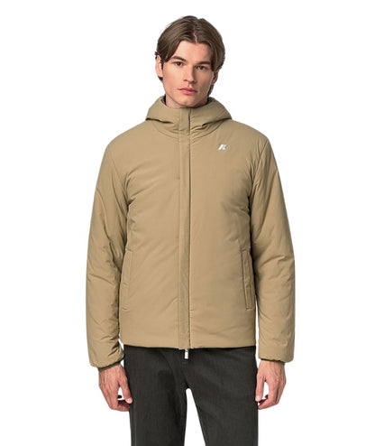 K-Way Piumino Jacob St Warm Reversibile K6128VW Verde Militare Beige