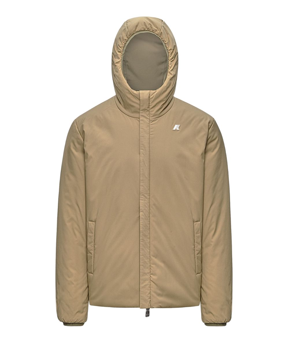 K-Way Piumino Jacob St Warm Reversibile K6128VW Verde Militare Beige