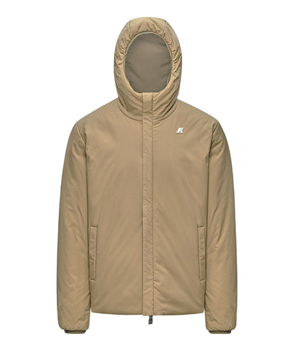 K-Way Piumino Jacob St Warm Reversibile K6128VW Verde Militare Beige
