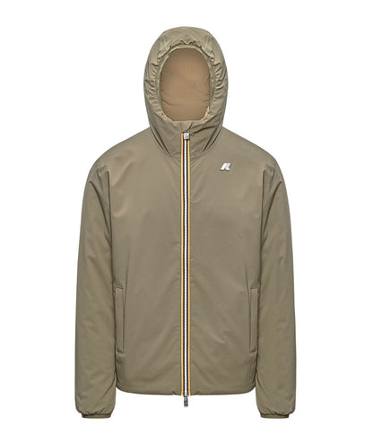 K-Way Piumino Jacob St Warm Reversibile K6128VW Verde Militare Beige
