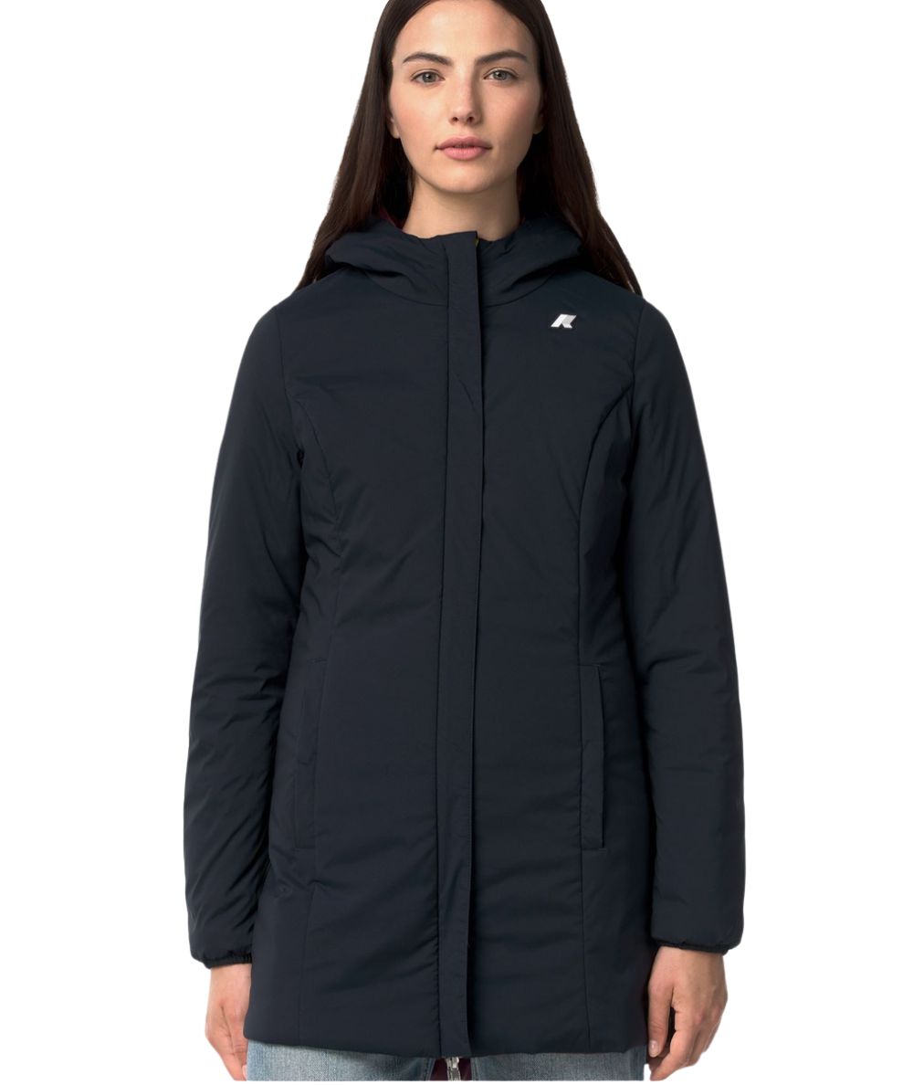 K-Way Piumino Reversibile Mid Denise St Warm Double K6128UW Malva Blu