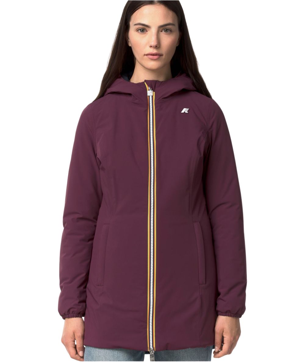 K-Way Piumino Reversibile Mid Denise St Warm Double K6128UW Malva Blu