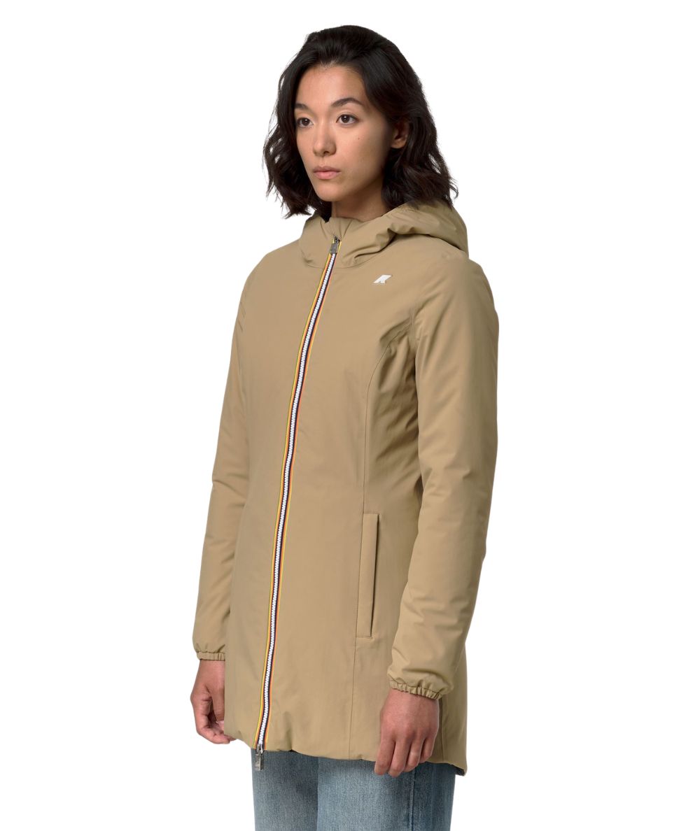 K-Way Piumino Reversibile Mid Denise St Warm Double K6128UW Nero Beige