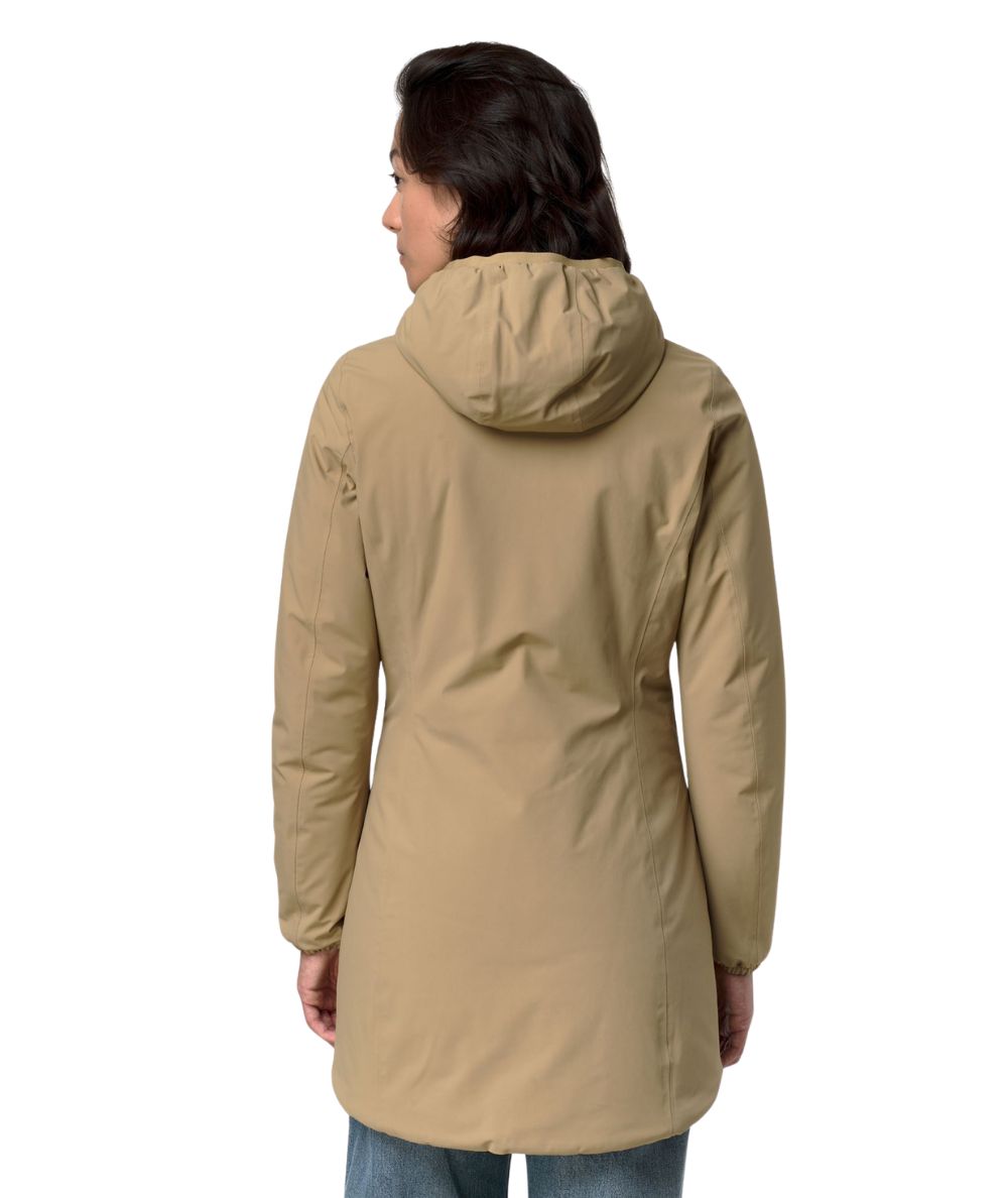 K-Way Piumino Reversibile Mid Denise St Warm Double K6128UW Nero Beige
