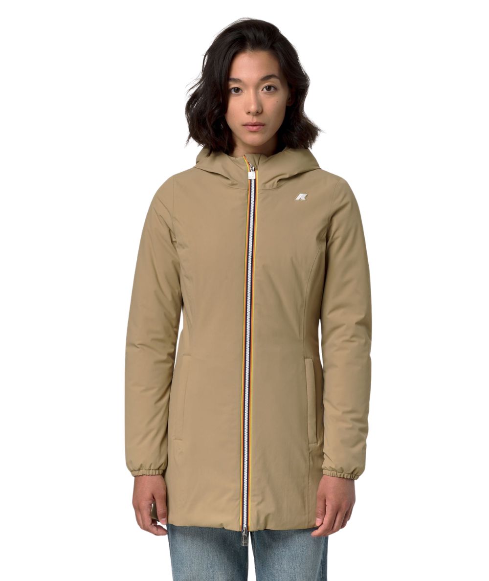 K-Way Piumino Reversibile Mid Denise St Warm Double K6128UW Nero Beige