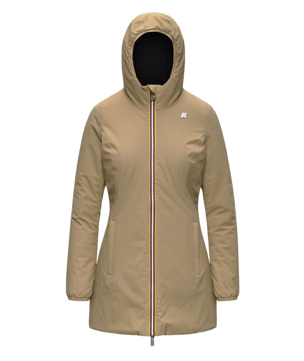K-Way Piumino Reversibile Mid Denise St Warm Double K6128UW Nero Beige