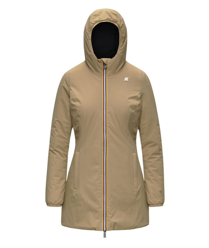 K-Way Piumino Reversibile Mid Denise St Warm Double K6128UW Nero Beige