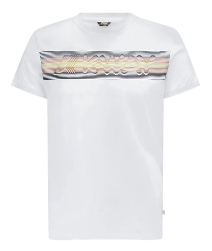 K-Way T-Shirt da uomo Acel K3121TW Bianco