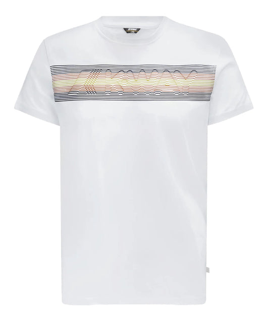 K-Way T-Shirt da uomo Acel K3121TW Bianco
