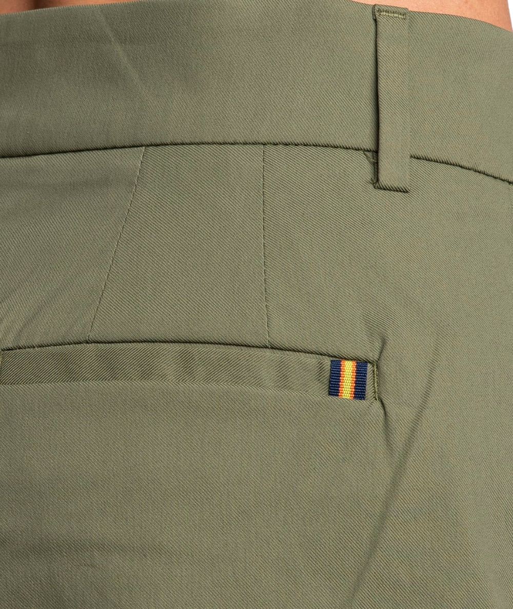 K-WAY Bermuda Chino Stretch Nive Twill Tech K6133MW Verde
