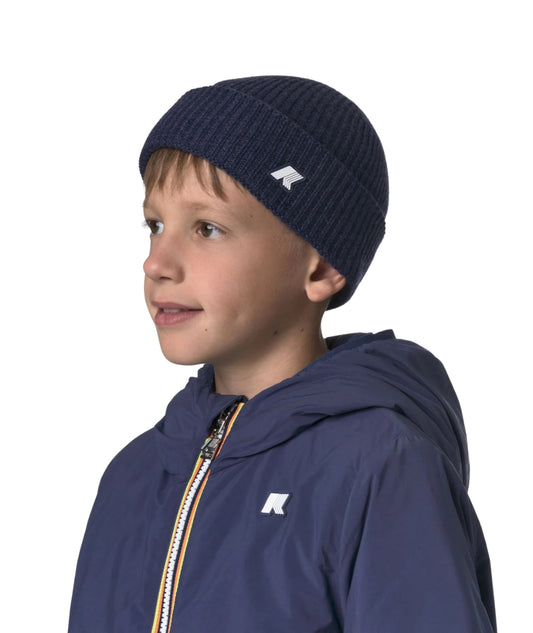 K-Way Berretto Unisex in Lana K31358W Blu Cobalto Melange