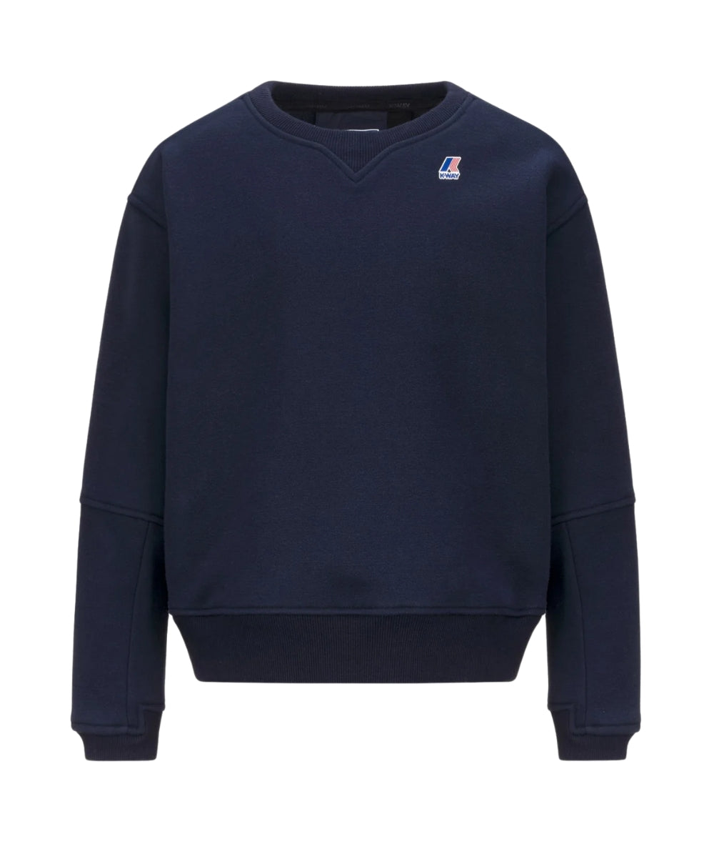 K-Way Felpa P. Nael Brushed Pc K7141TW Blu scuro