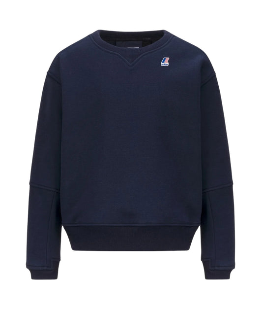 K-Way Felpa P. Nael Brushed Pc K7141TW Blu scuro