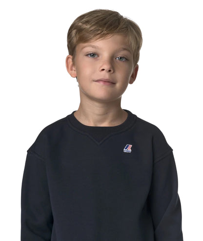 K-Way Felpa P. Nael Brushed Pc K7141TW Blu scuro