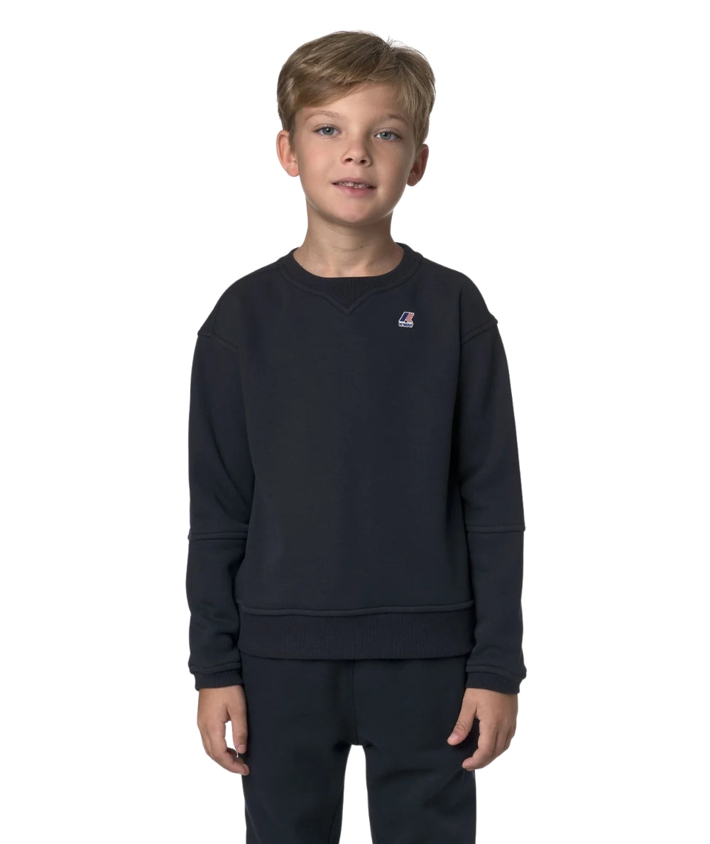 K-Way Felpa P. Nael Brushed Pc K7141TW Blu scuro