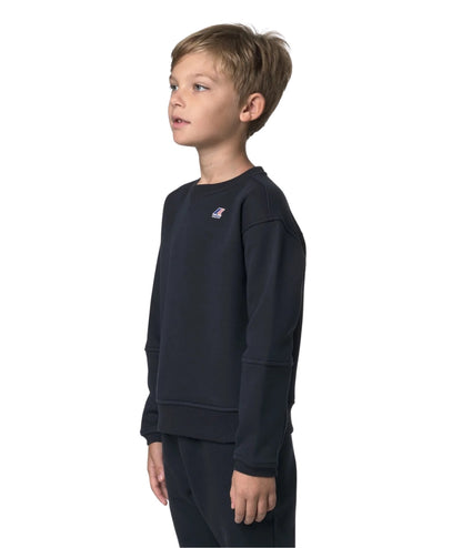 K-Way Felpa P. Nael Brushed Pc K7141TW Blu scuro