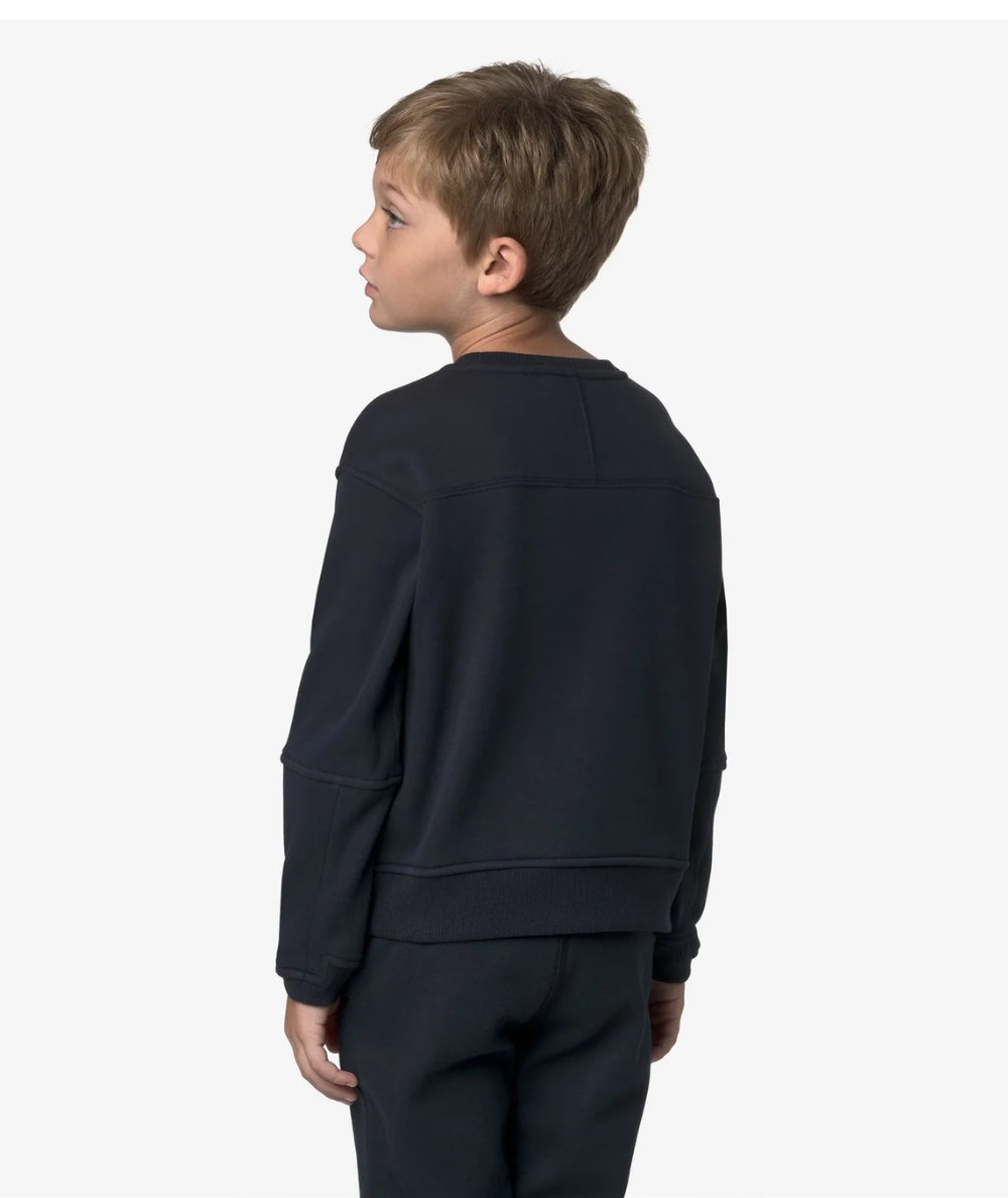 K-Way Felpa P. Nael Brushed Pc K7141TW Blu scuro