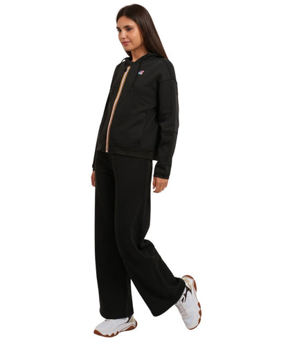 K-Way Felpa con Cappuccio Lara Brushed PC K8148KW Nero