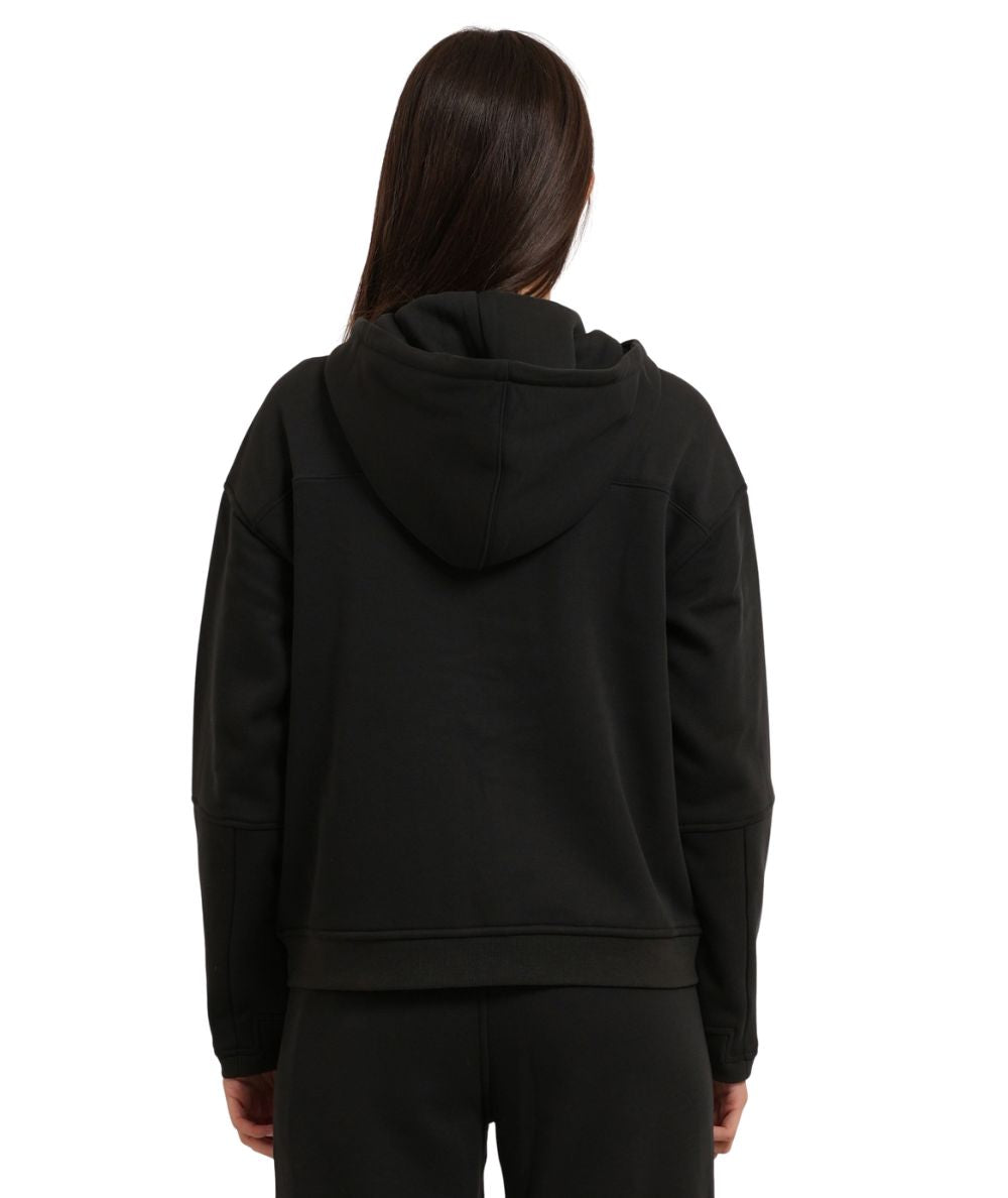 K-Way Felpa con Cappuccio Lara Brushed PC K8148KW Nero