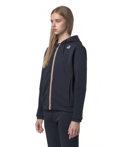 K-Way Felpa con Cappuccio Prosper Brushed Pc K4147LW Blu Scuro
