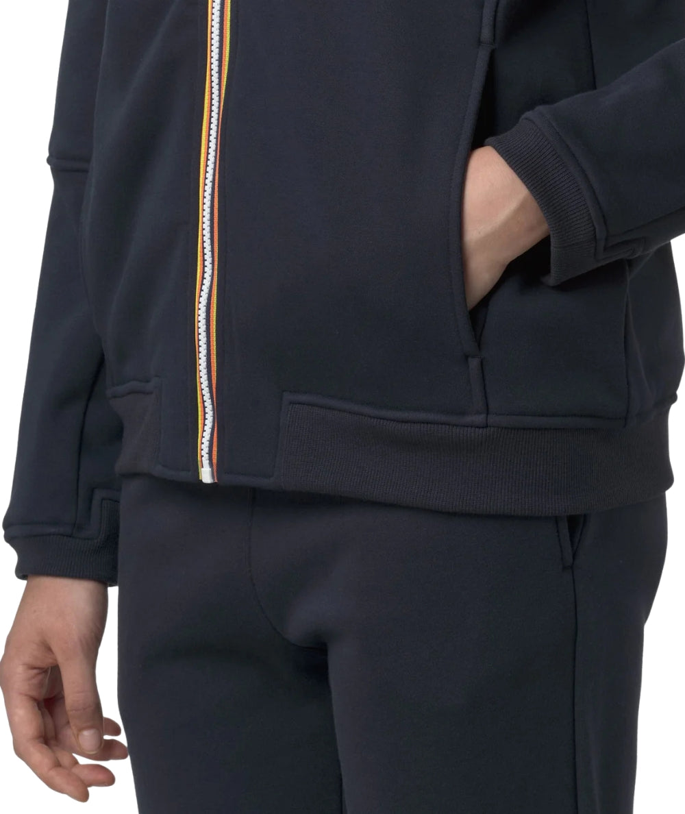 K-Way Felpa con Cappuccio Prosper Brushed Pc K4147LW Blu Scuro