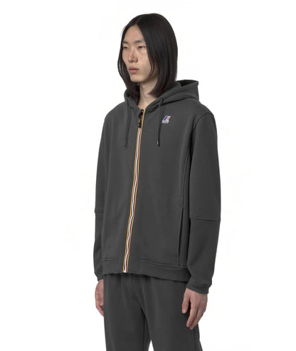 K-Way Felpa con Cappuccio Prosper Brushed Pc K4147LW Grigio