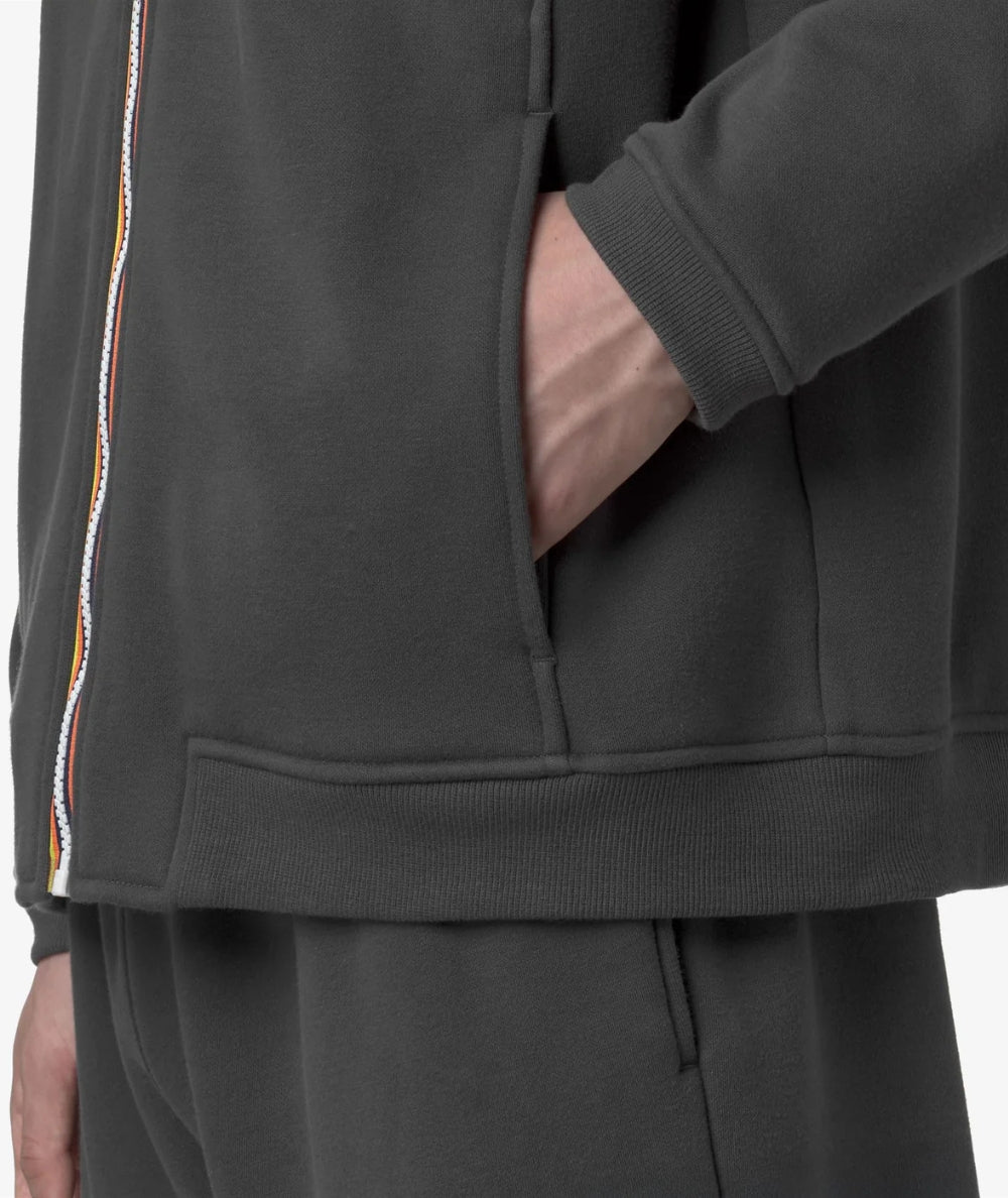 K-Way Felpa con Cappuccio Prosper Brushed Pc K4147LW Grigio