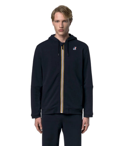 K-Way Felpa con Cappuccio Prosper Poly Cotton K1126HW Blu Profondo