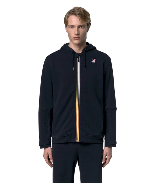K-Way Felpa con Cappuccio Prosper Poly Cotton K1126HW Blu Profondo