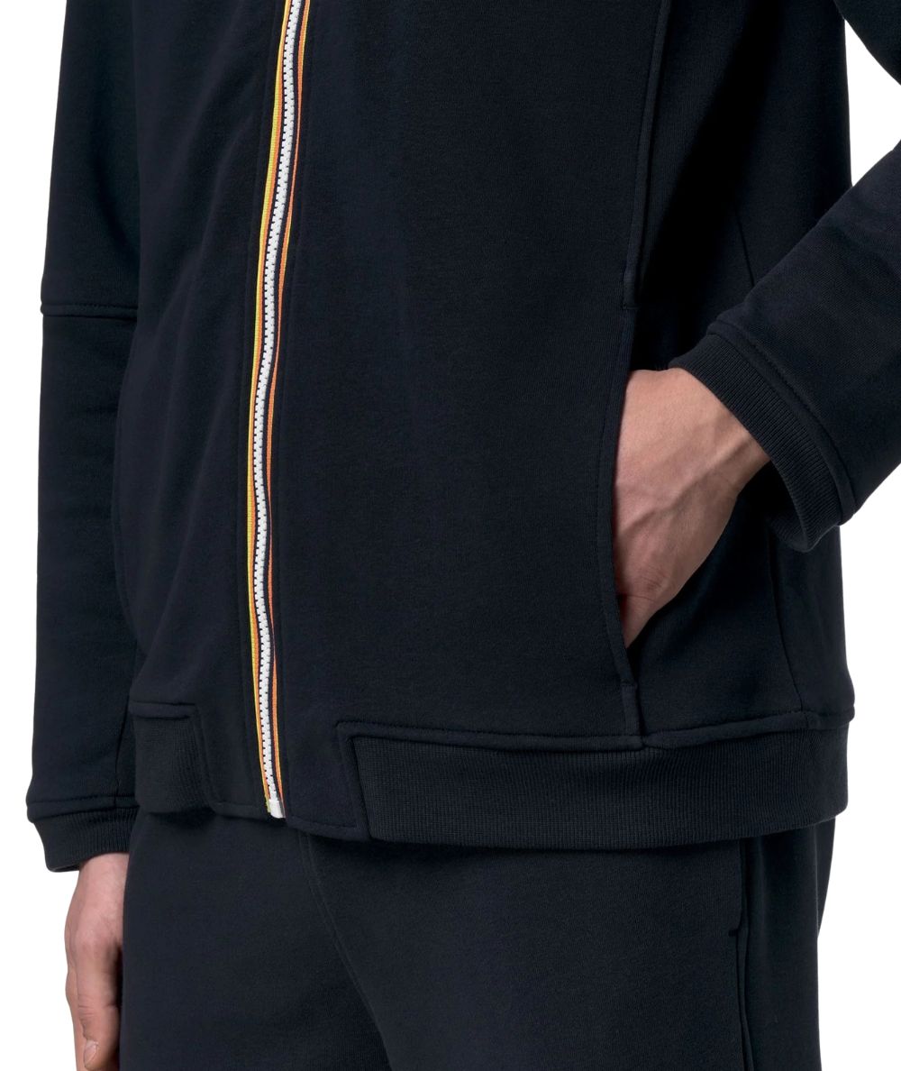 K-Way Felpa con Cappuccio Prosper Poly Cotton K1126HW Blu Profondo
