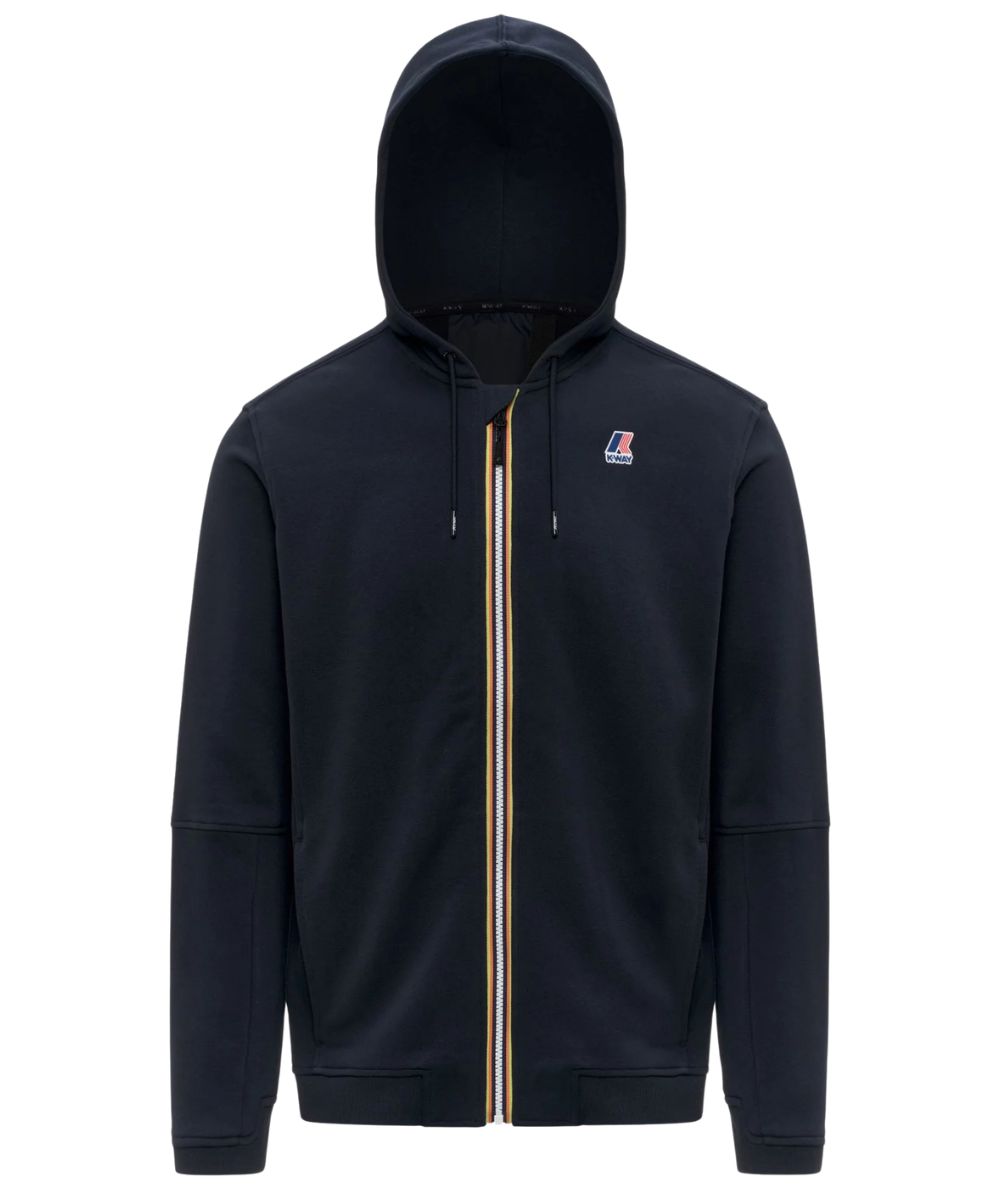 K-Way Felpa con Cappuccio Prosper Poly Cotton K1126HW Blu Profondo