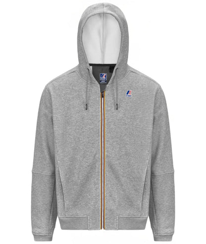 K-Way Felpa con cappuccio Prosper Brushed Pc K4147LW Grigio Medio Melange