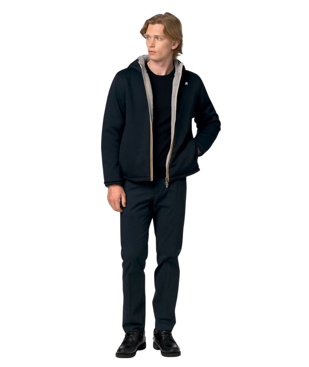 K-Way Giacca Jack Light Spacer Fur Double K4132IW Blu Scuro