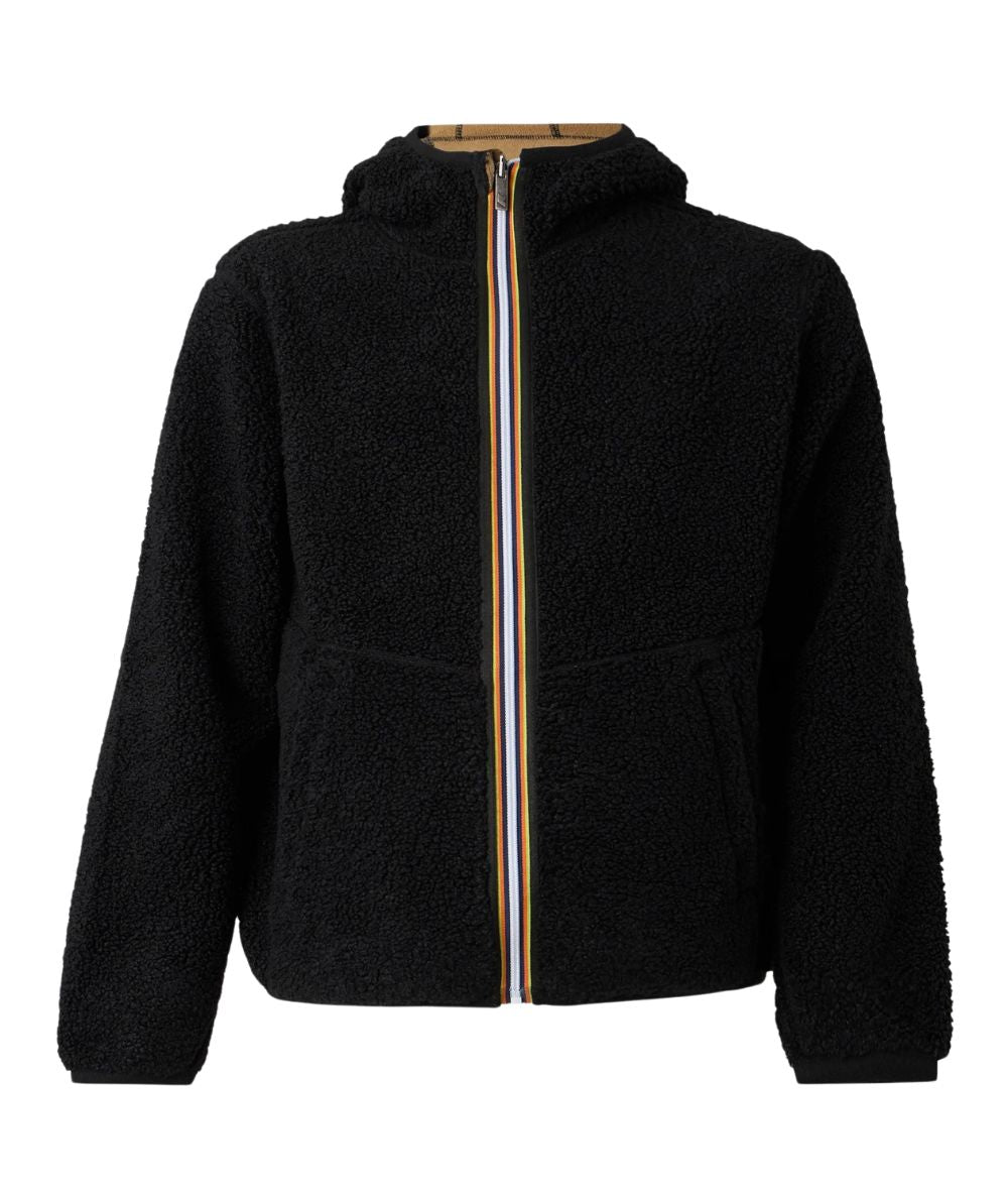K-Way Giacca Jack Sherpa Polar Double K3132NW Nero Beige