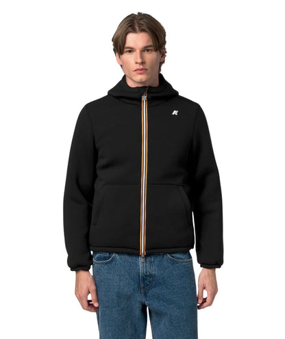 K-Way Giacca Jack Spacer Nylon Double K8142YW Nero Verde Militare