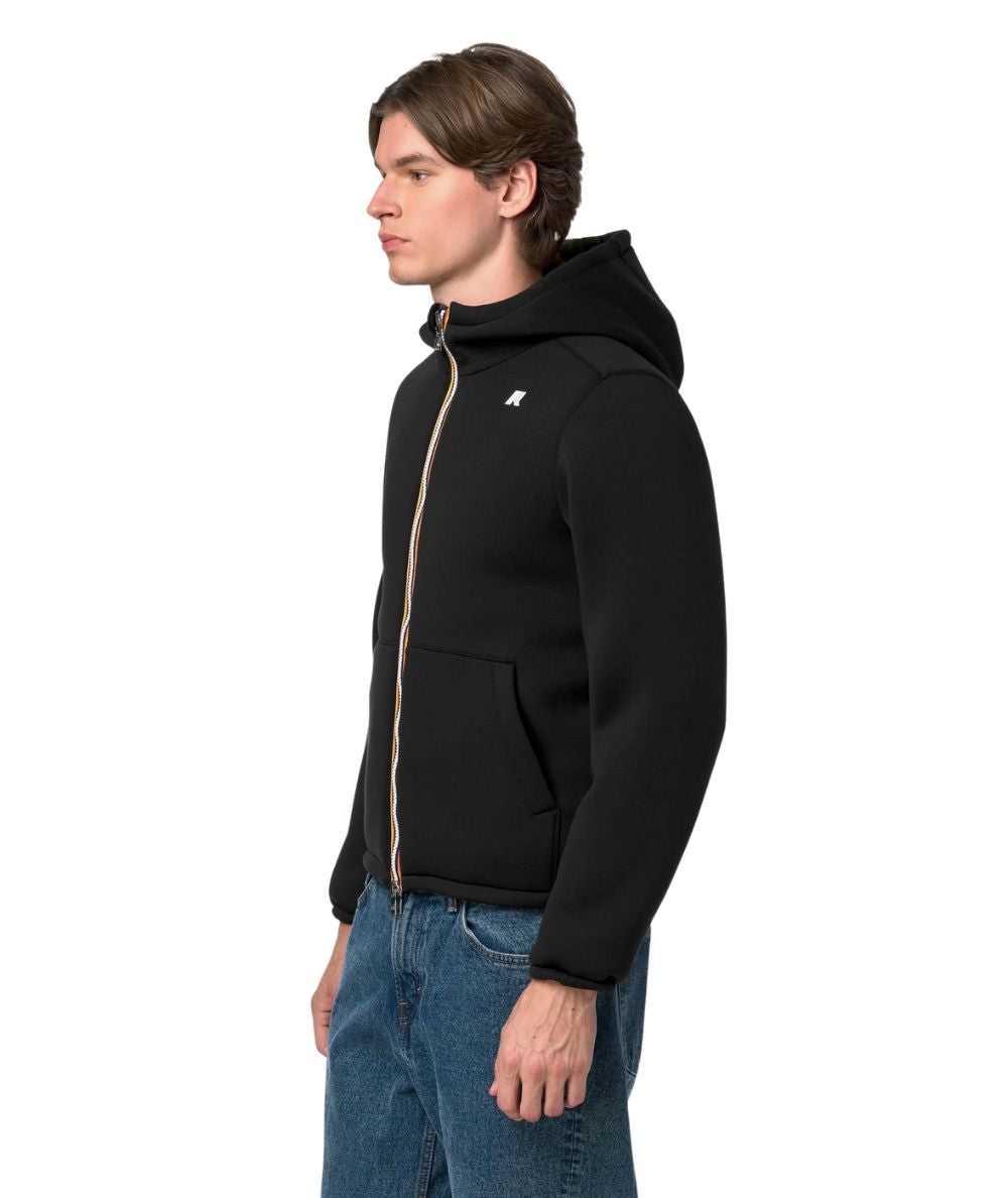 K-Way Giacca Jack Spacer Nylon Double K8142YW Nero Verde Militare